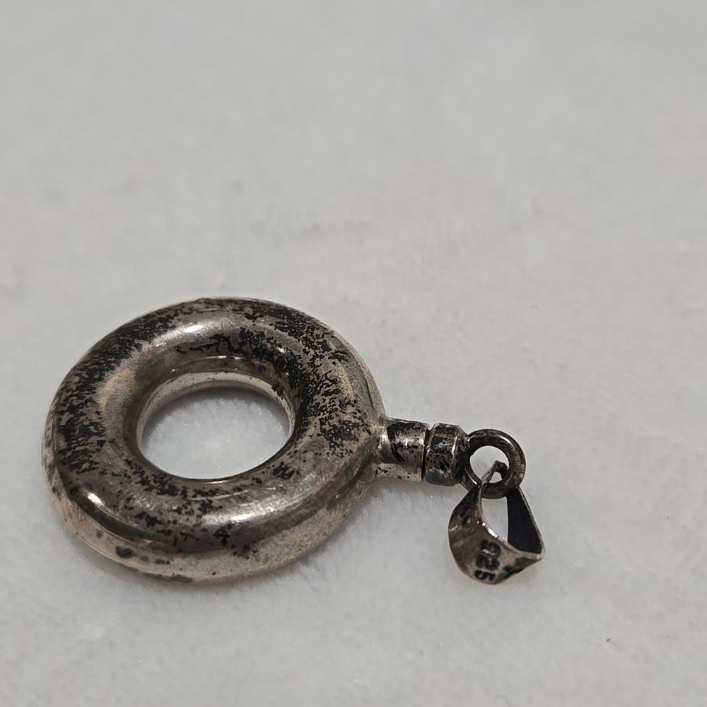 Vintage Mexico Sterling Silver Snuff Pendant